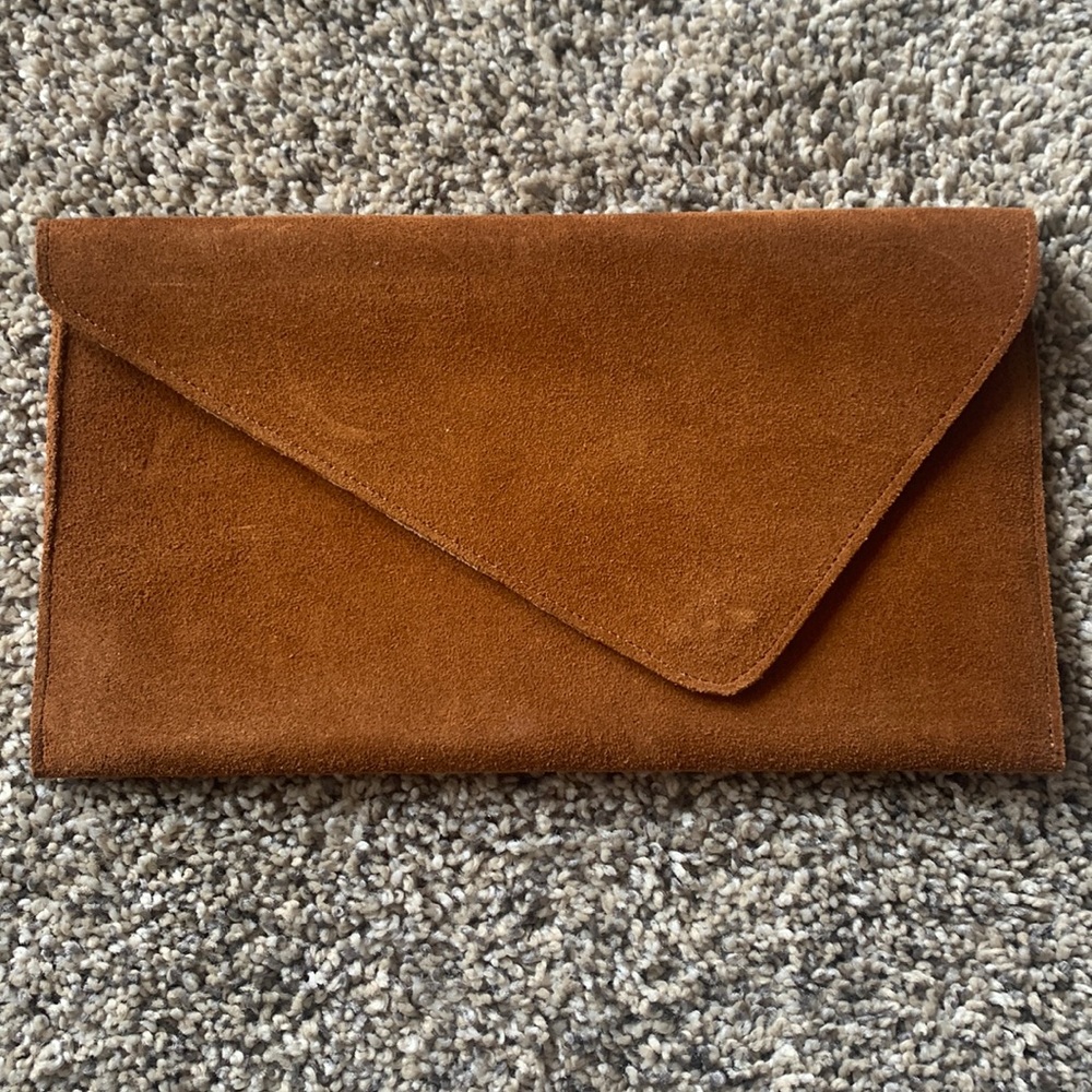Nisolo suede clutch - new!